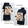 thumbnail image 4 of FORMRS Women's Travel Backpack Purse Anti-Theft Hidden Pockets Casual Shoulder Bag, Beige Halloween Pumpkin, 4 of 7