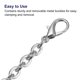 thumbnail image 4 of Monedero Cadena Correa, 4uds 16"x0.22" Plano Cadena Correa Bolso Cadenas Accesorios Monedero Correas Hombro Cruzado Cuerpo Repuesto Correa, Plateado Tono, 4 of 5