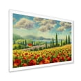 thumbnail image 2 of Designart 'Beautiful Landscape With Poppies Flowers By Riverside' Traditional Framed Art Print, 2 of 4