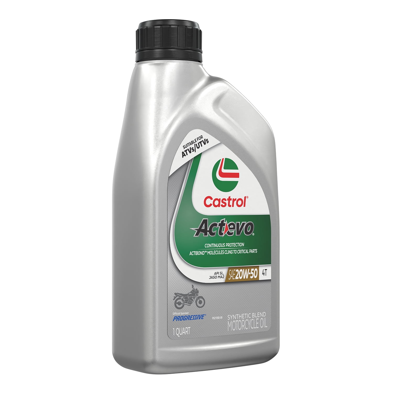 (5 pack) Castrol Actevo 4T 20W-50 Part Synthetic Motorcycle Oil, 1 Quart RFID