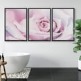 thumbnail image 2 of PixonSign Canvas Print Wall Art Set Pink Rose Flower Close-Up & Water Droplets Floral Wilderness Photography Realism Rustic Landscape Colorful Pastel for Living Room, Bedroom, Office - 24"x36"x3 Black, 2 of 5