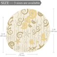 thumbnail image 2 of Large Round Floor Mat Round Rugs Shells and Stars Carpet Non-Slip Soft Yoga Kid's Play Pet Floor Mat for Bedroom Study Room Living Room Kitchen, 3.3-Feet, 2 of 7