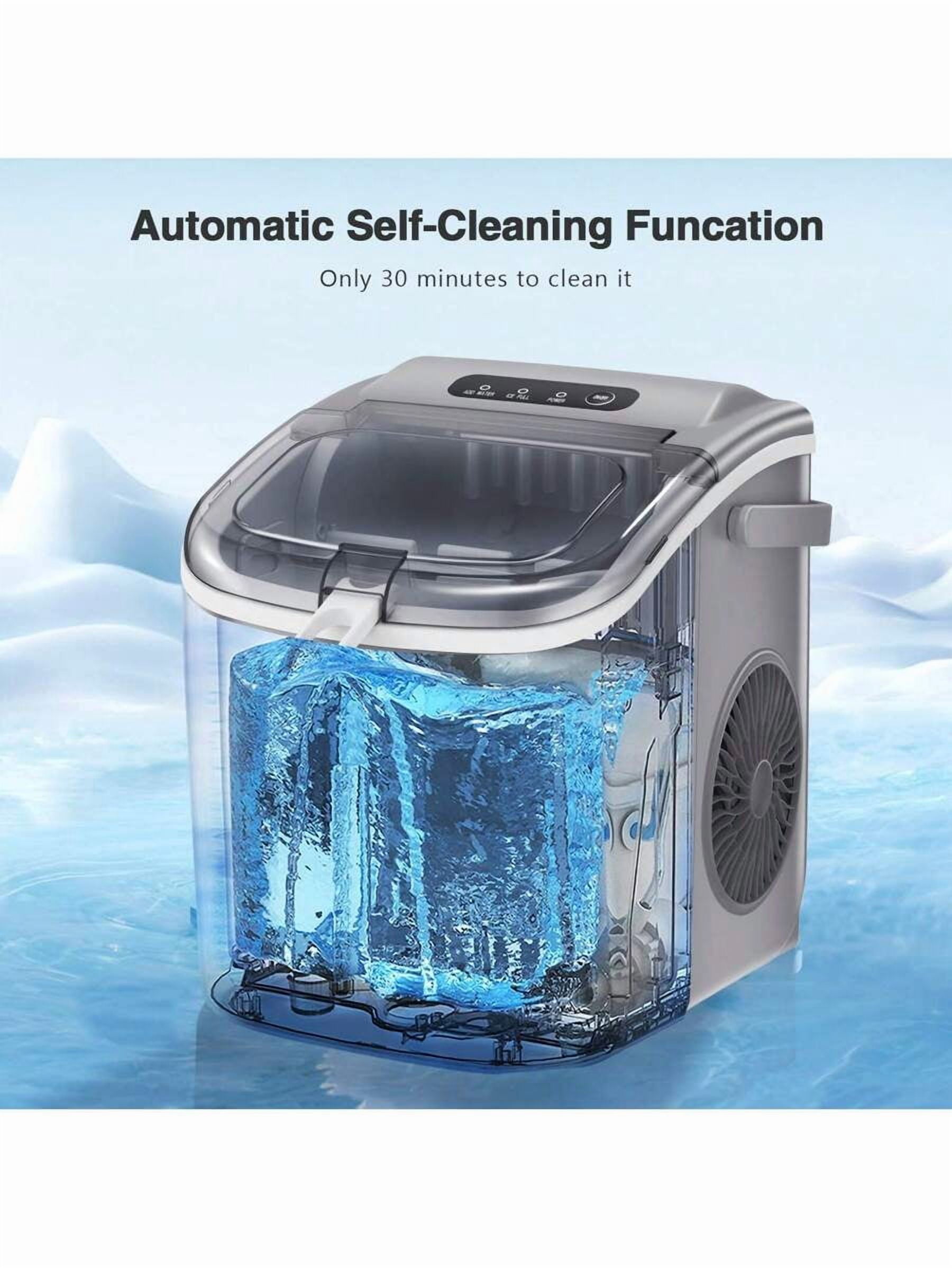 Havato Nugget Ice Maker Countertop,  Self-Cleaning  Ice Maker With Ice Basket & Scoop, 26Lbs/24H, 9 Ice Cubes Ready In 6 Mins, Chewable Ice Maker Machine For Home Camping Party RV