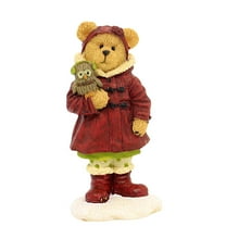 Boyds Bears Resin Heidi Goodfriend W/ Hoo...Warm Wishes - 1 Figurine 4.5 Inch, Resin - Christmas Bearstone 4041882