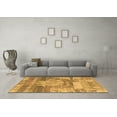 thumbnail image 3 of Ahgly Company Indoor Round Abstract Brown Modern Area Rugs, 5' Round, 3 of 4
