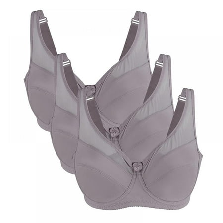 

Xmarks Lace Desire Underwire Bra 3 Packs Full-Coverage Lace Bra with Underwire Cups for Everyday Comfort