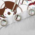 thumbnail image 4 of Erosebridal Beige & Brown Dripping Baseball Field & Bats Graphic Black Out Curtains, Baseball Graphic Curtains Pack of 2 (42x63 Each) for Boys And Girls Kids,Lightweight Room Decor, 4 of 5