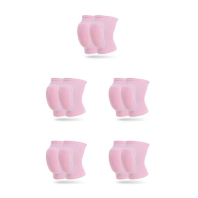 Wosthever 2 uds rodilleras de baile de poliéster-resistencia al impacto agradable a la piel relleno Extra grueso voleibol Rosy S Type2 NO2