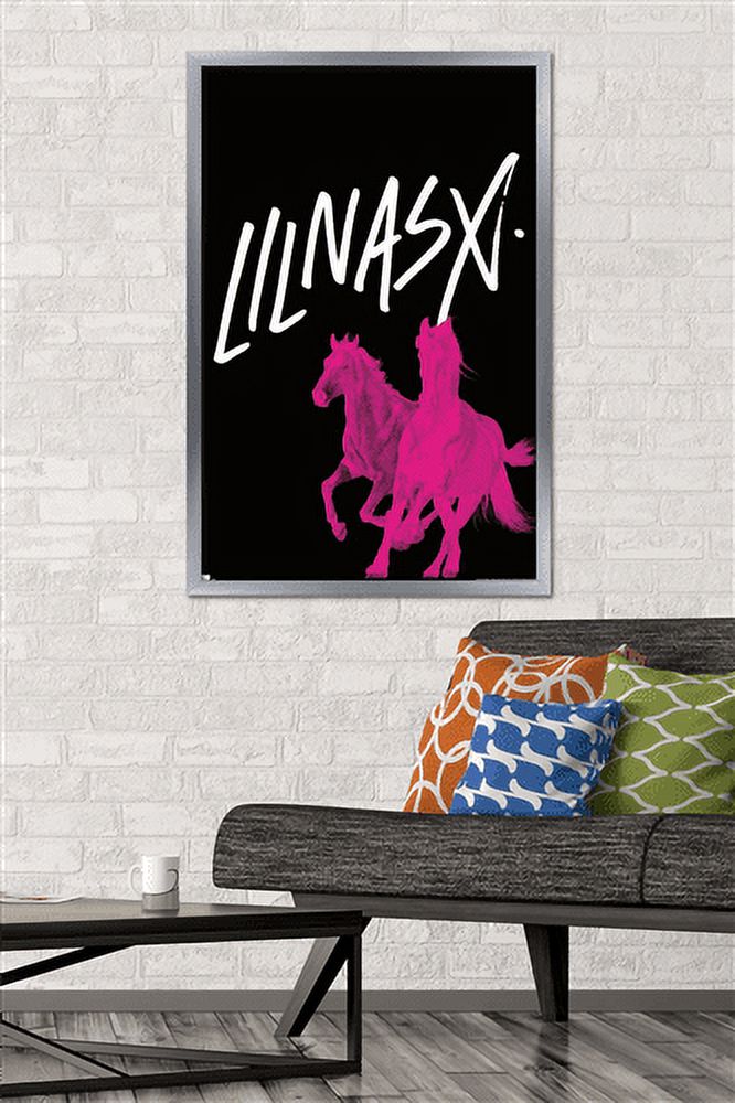 Lil Nas - Horses Wall Poster, 22.375" x 34", Framed