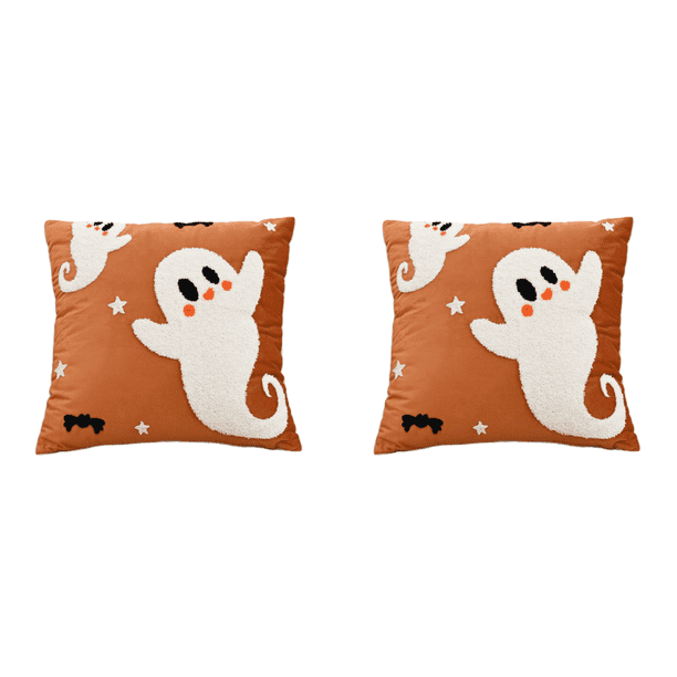 Funda Almohada Decorativa Bordada Halloween para Del (gran Fantasma) Rojo