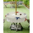 thumbnail image 3 of 4th of July Tablecloth with Umbrella Hole and Zipper Stars Red Blue White Round Outdoor Tablecloths 60 Inch Outside Table Cloths Farmhouse Patio Table Cloth Cover for Independence Day Garden Decor, 3 of 5