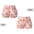 thumbnail image 6 of Yiaed Ladybug With Flower Print Women's Athletic Shorts Running Shorts Sporty Short High Waisted Elastic Workout Shorts for Yoga Gym Running & Sports -XX-Large, 6 of 8