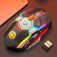 thumbnail image 3 of Computer Mouse, A5 Ergonomic Wireless RGB BacklitGaming Mouse for PC Laptop - Black, 3 of 5