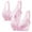 Pink, variant on 2 Pack Bras for Women No Underwire Front Closure Comfort Senior Wireless Breathable Bralette Crop Underwear Top (L, Beige)