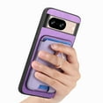 thumbnail image 5 of Allytech Google Pixel 8 Case, Detachable Magnetic Wallet Case with Card Holder & Ring Stand, Support Car Mount, Premium PU Leather Shockproof Durable Protective Slim Case Cover - Purple, 5 of 7
