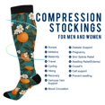 thumbnail image 2 of FORMRS Womens Knee High Socks Casual Long Thick Travel Daily Wear, 2 Pairs, Orange Leaves, 2 of 6