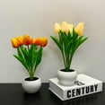 thumbnail image 4 of pequeña luz de noche Lámpara LED de noche de tulipán, lámpara de mesa con flores, luz de ambiente, lámpara de noche para dormitorio, adorno de flor de simulación Romacci pequeña luz de noche, 4 of 7