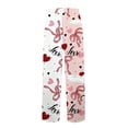 thumbnail image 5 of LWavelet Mens Heart Print Lounge Pants Elastic Waist Soft Sleep Pants Light Brown S, 5 of 6