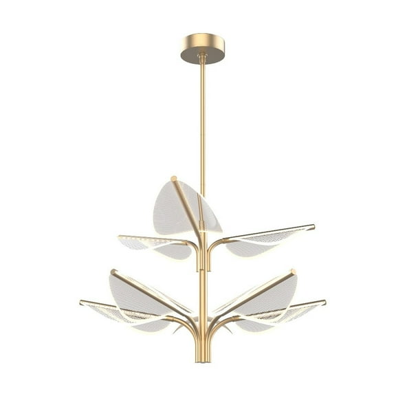 Alora Lighting Pd321132 Flora 31" Wide 8 Light Led Chandelier - Brass