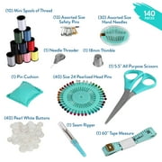 Hello Hobby Assorted Color Sew and Repair Travel Kit, 140 Pieces