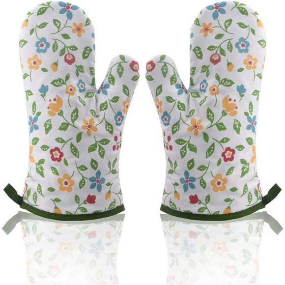 AYADA Kitchen Glove Oven Gloves,Heat Resistant Oven Mitt Professional Oven Gloves Oven Gloves Insulated Oven Glove with Thick Lining for Barbecue Cooking Microwave 1 Pair