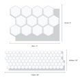 thumbnail image 5 of Walplus Peel and Stick Backsplash Classic Hexa Premium White 3D Tile Decals 8 Sheets 11" x 8", 5 of 7