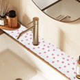 thumbnail image 2 of Yayeee Faucet Mat for Kitchen Sink 14.7" Diatomite Long Splash Guard Pad, Pink Polka Dots, 2 Pack, 2 of 7