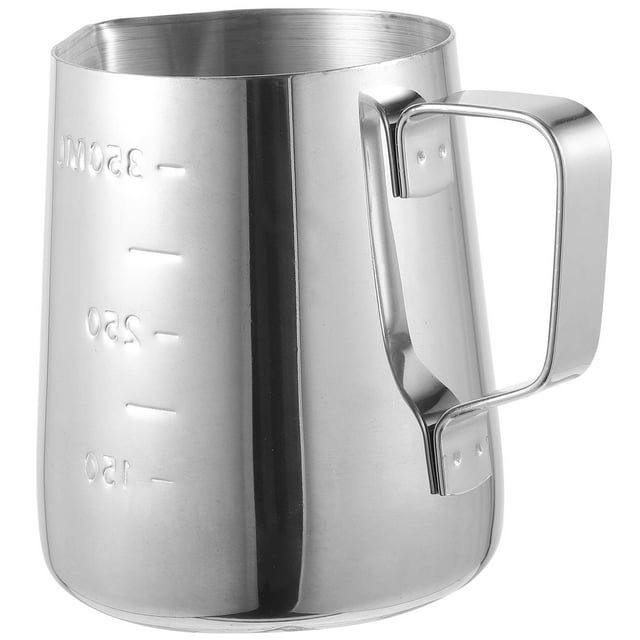 Xiao Hua latte frother, milk cup, espresso latte maker, stainless steel coffee latte cup, 1 piece, 350ml