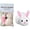 White, variant on Build a Bunny Easter Craft Kit, DIY Stuffed Rabbit Keychains, Cute Yarn Animal Theme