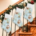 thumbnail image 3 of SKYSONIC Santa Claus Snowman and Tree Christmas Stockings 1PCS,Big Xmas Stockings Gift Decorations and Party Supplies,Used for Fireplace Decoration Socks Christmas Tree Decoration, 3 of 7