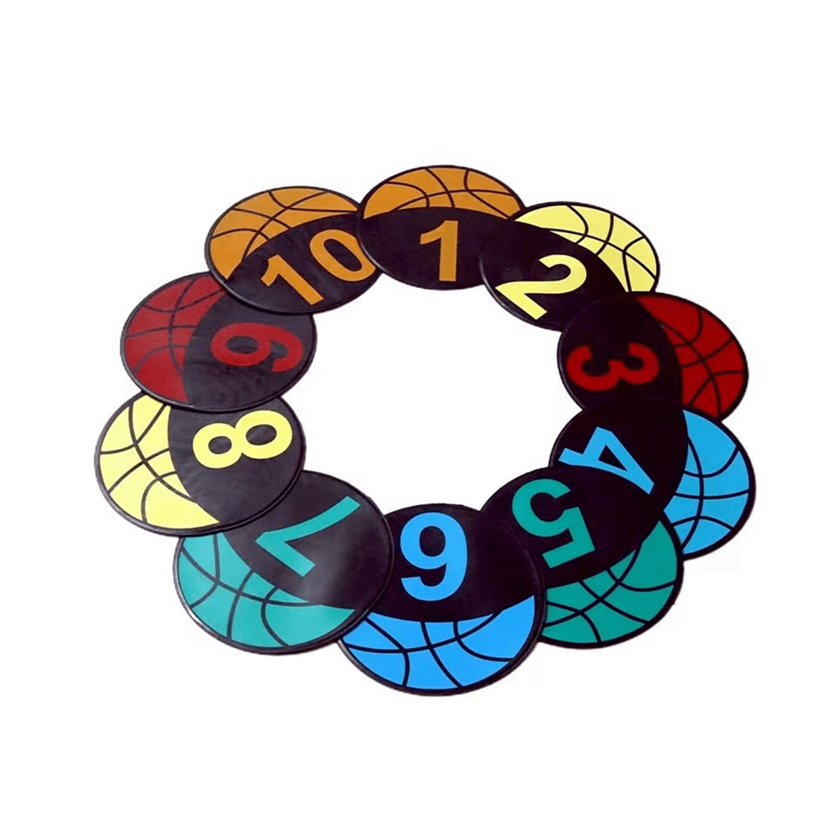 Basketball Spot Marker,Colorful Anti Sports Training Markers,9 Inches