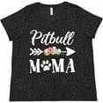 thumbnail image 3 of Inktastic Pitbull Mama with Arrow and Flowers Women's Plus Size T-Shirt, 3 of 5