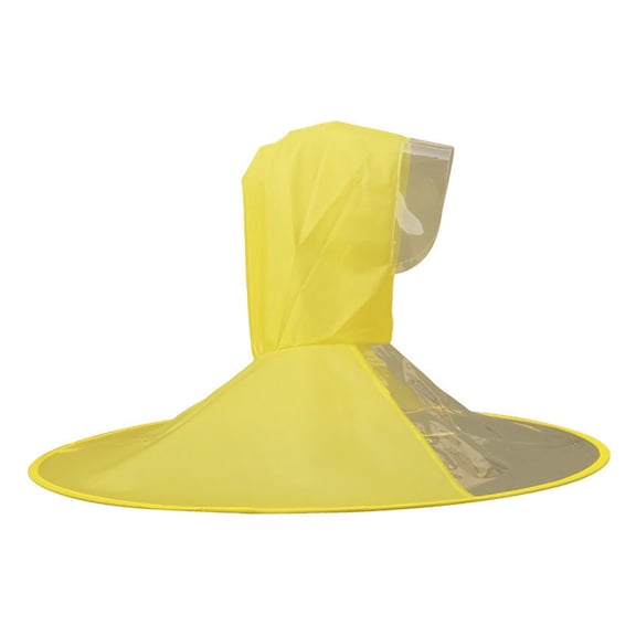 Shoreew Men Umbrella Hat Folding Adults Rain Protection Umbrella Cap Waterproof Hands-Free Transparent Outdoor Fishing Umbrella Hat