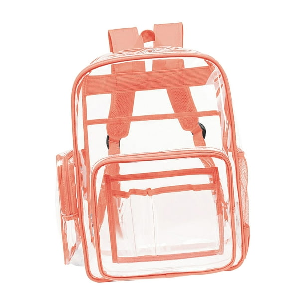 Mochila transparente Fernando PVC para exteriores universidad estadio Rosa rojo
