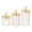 Style A, variant on Konexial 3 Packs Airtight Canister Set, Elegant Food Storage Jars with Lid for Kitchen Counter, Round Plastic Decorative Seal Jar for Coffee, Sugar, Tea, Cereal, Candy & Snacks, Style G