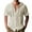 Khaki, variant on EHRWE Mens Shirts 2025 Male Linen Fashion Sports Casual Loose Short Sleeve Hooded Cardigan Shirt Classic