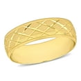 thumbnail image 1 of Men's 6mm Lattice Wedding Band in 14k Yellow Gold, 1 of 5