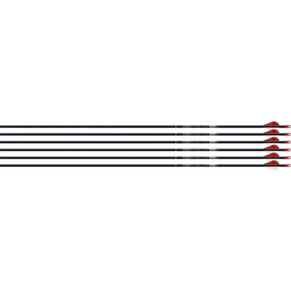 Easton 5mm FMJ Arrows with Half Outs 340 6 Pk, Black