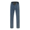 thumbnail image 3 of YUELONGHU Adult Men Casual Pants Black Cargo Pants Men Big and Tall Male Men's Jeans Comfort Stretch Denim Straight Leg Relaxed Elastic Waist Pocket Solid Color Jeans, 3 of 9