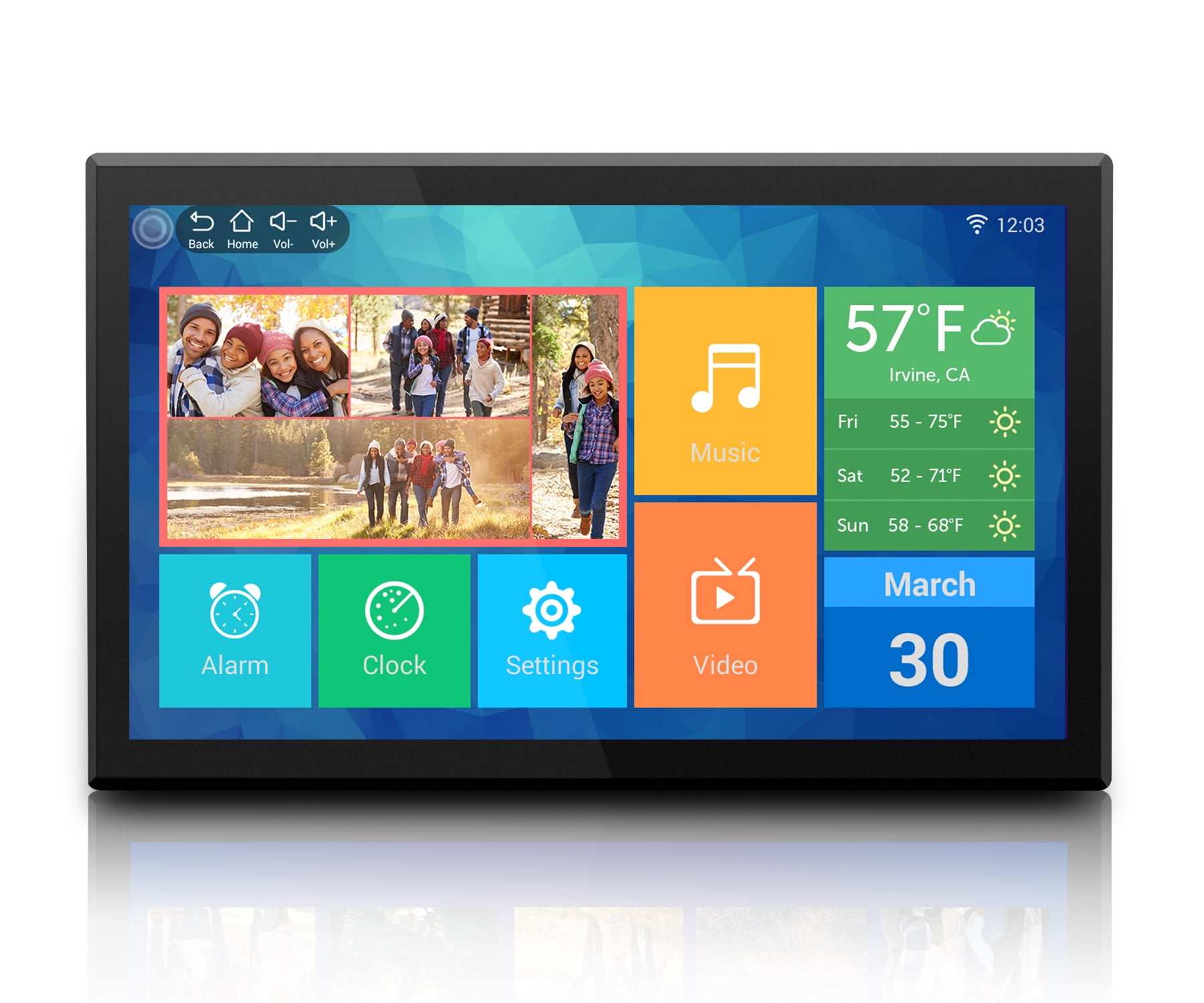 Aluratek 17.3" WIFI Digital Photo Frame with 8GB Memory and Touchscreen LCD Display (1920 x 1080