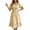 *Yellow, variant on VBVC Women's Smocked Square Neck Floral Midi Dress , Ladies' Short Puff Sleeve A-Line Dress , Summer Ruffle Hem Swing Dress For Women, S-5XL