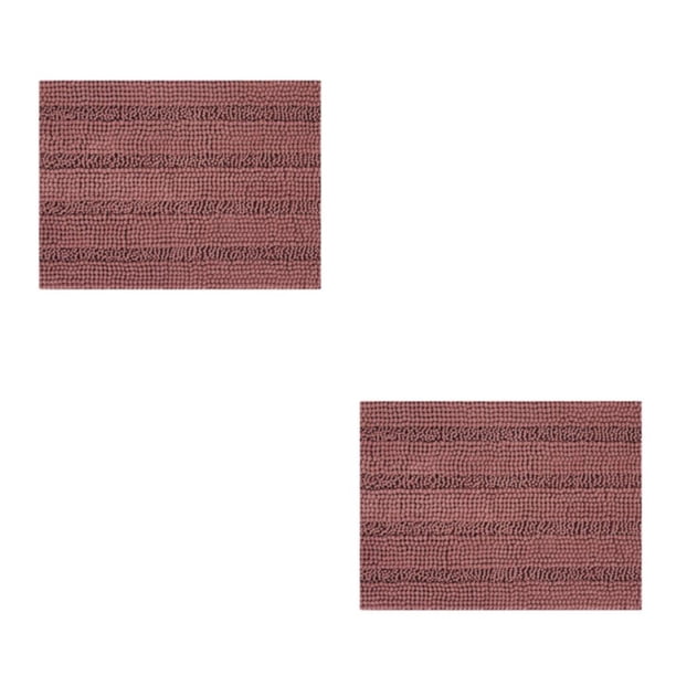 Moyic Alfombra de baño fácil de limpiar y elegante, duradera y cómoda para el baño, alfombra de baño de rutina, violeta claro 43*61 morado claro 43*61 2piezas
