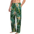 thumbnail image 6 of Sigee Thorns Of Macro Cactus print Men's Pajama Pants Lounge Sleep Bottoms with Elastic Waistband and Pockets-, 6 of 6