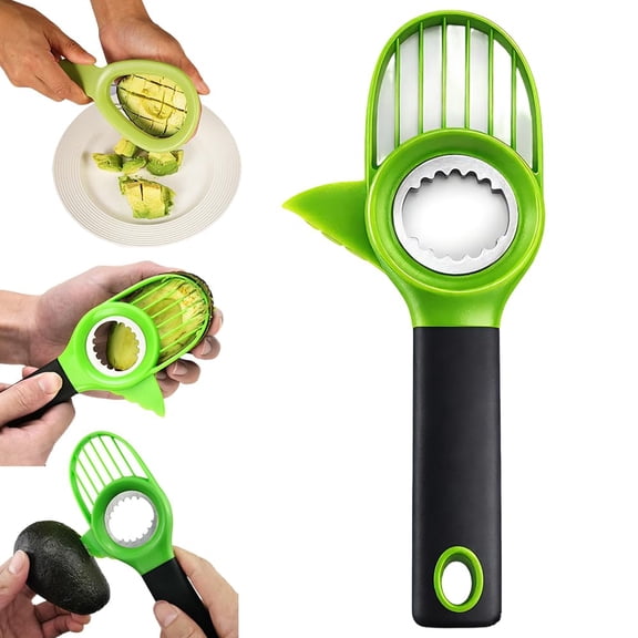 3 in1 Avocado Tool Split, Pit, and Slice, Avocado 3 Piece Set, Includes Avocado Slicer, Cutter and Airtight Storage Container,Kitchen Gadget