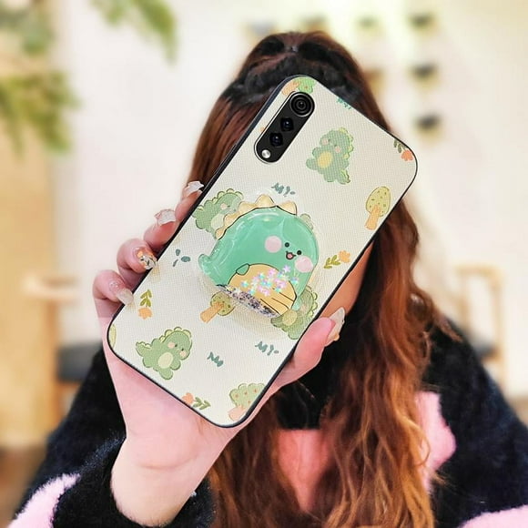 Lulumi-Phone Case For LG Velvet 4G/5G, phone lens protection Cute TPU Durable glisten drift sand protective Cartoon Glitter Kickstand Soft Case Dirt-resistant Waterproof Rotatable stand