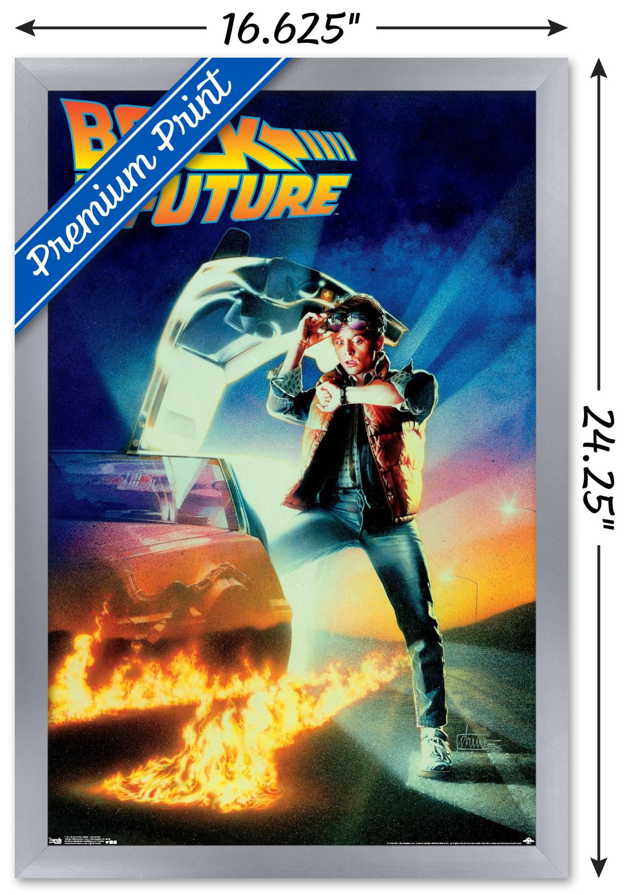 Back to the Future - One Sheet Wall Poster with Wooden Magnetic