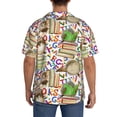 thumbnail image 3 of Pofeuu Owl Back To School Print Mens Casual Short Sleeve Shirts Beach Summer Spread Collar Pocket Tops Men's Casual Short-sleeved Shirt-4X-Large, 3 of 5