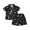 Black, variant on Toddler Boy Sets Train Dinosaur Crew Neck Short Sleeved Tops and Shorts Kids Summer 2pcs Set&outfits, Black Size: 18-24 Months