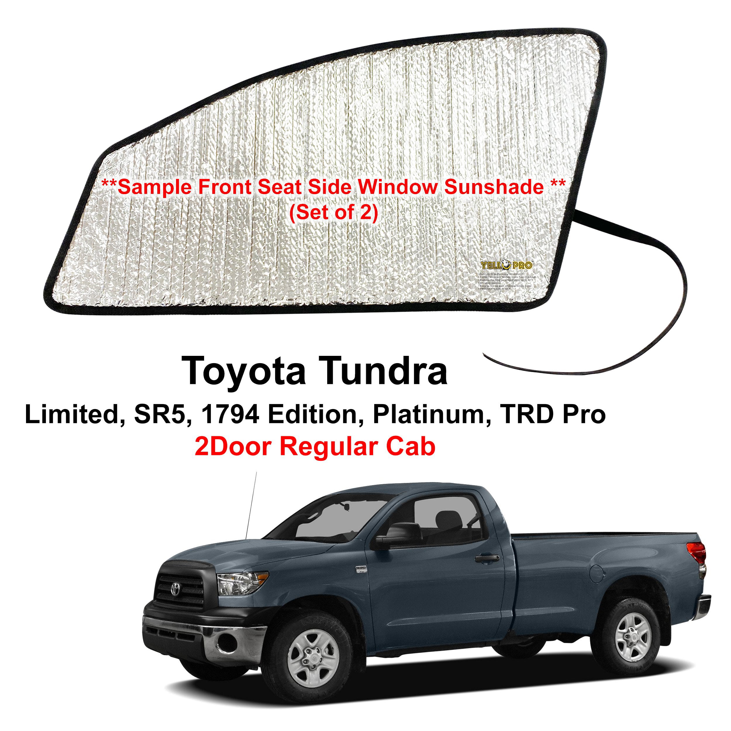 Custom Fit Windshield Sunshade for Toyota Tundra 1999 to 2006 std cab andx-cab 