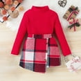 thumbnail image 6 of FAIWAD Girl's Ribbed Knit Skirt Set Long Sleeve Tops and Irregular Mini Skirt Girl 2 Piece Outfits, 6 of 9
